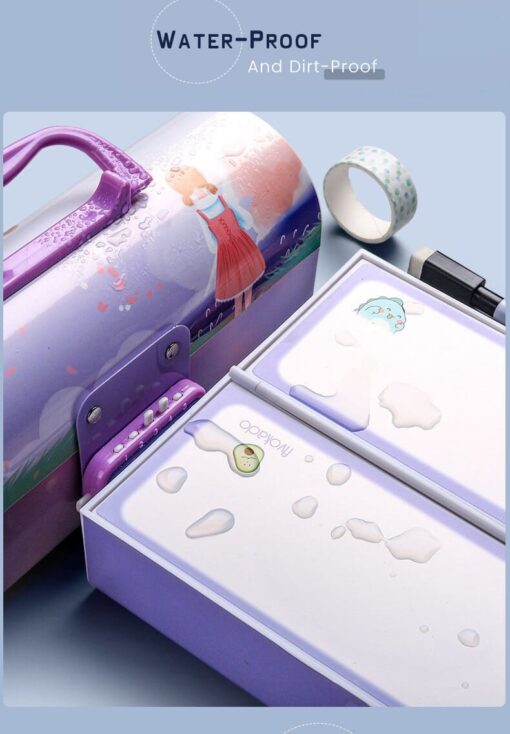 Kids Pencil Box Stationary Set with Different compartments for Storage of Kids Essentials (Treasure Box Blue) - Image 10