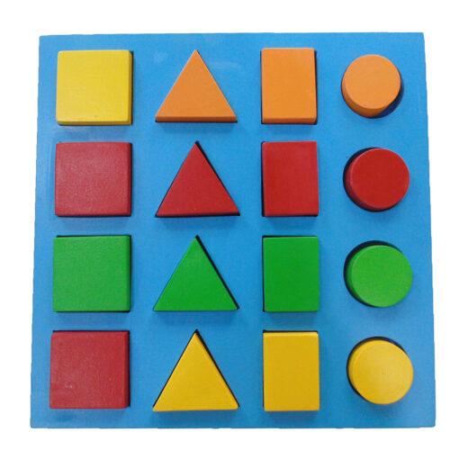Wooden Four Line Colour and Shape Sorter - Image 2