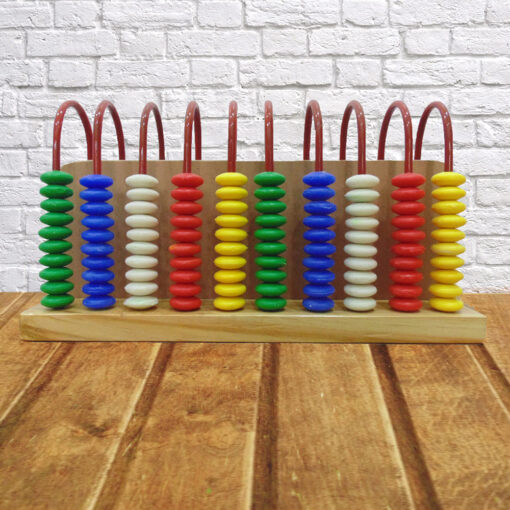 Wooden Calculation Abacus Counting Addition Subtraction | Maths Learning Early Educational Kit Toy for Kids 3+ Years (Wooden Teacher Abacus) - Image 2