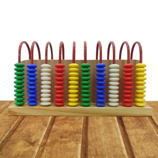 Wooden Calculation Abacus Counting Addition Subtraction | Maths Learning Early Educational Kit Toy for Kids 3+ Years (Wooden Teacher Abacus) - Image 3