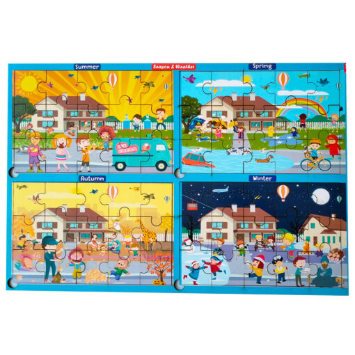 Season and Weather Learning Jigsaw Puzzle -Dual -12*18 inch