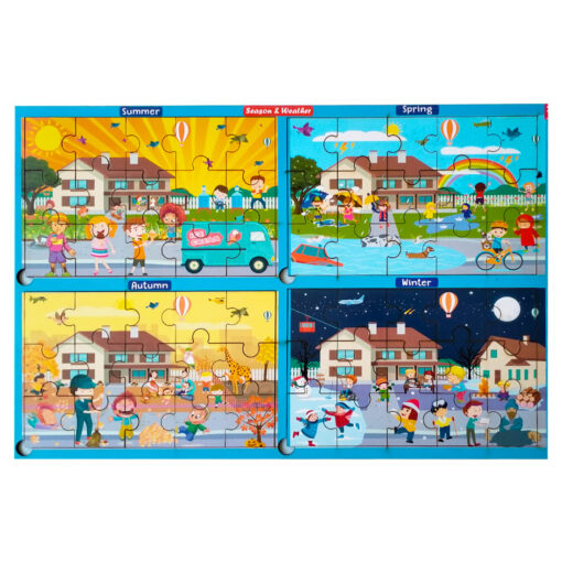 Season and Weather Learning Jigsaw Puzzle -Dual -12*18 inch - Image 2