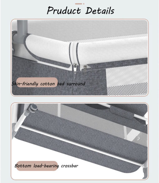 [Refurbished] StarAndDaisy Automatic Baby Cradle Swing Cot with Remote Control, Bluetooth and Music (Midnight Grey | EC01) - Image 12