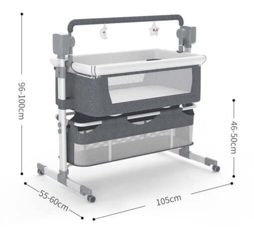 [Refurbished] StarAndDaisy Automatic Baby Cradle Swing Cot with Remote Control, Bluetooth and Music (Midnight Grey | EC01) - Image 14