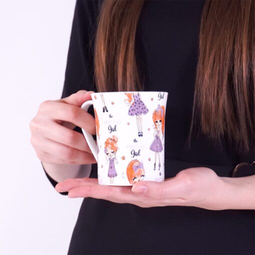 StarAndDaisy Stylish Coffee Mugs - Ceramic Bone China Tea Coffee Milk Cups Microwave and Dishwasher Safe, Set of 2- SND-MM-22 - Image 4