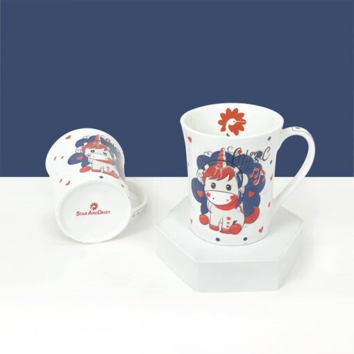 StarAndDaisy Coffee Mug Set of 2 | Dishwasher & Microwave Safe | Ceramic Bone China Cup to Gift to Best Friend | Ceramic Tea Coffee Milk Cups. (SND-MM-09) - Image 2