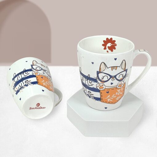 StarAndDaisy Coffee Mug Set of 2 | Dishwasher & Microwave Safe | Ceramic Bone China Cup to Gift to Best Friend | Ceramic Tea Coffee Milk Cups. (SND-MM-30) - Image 2
