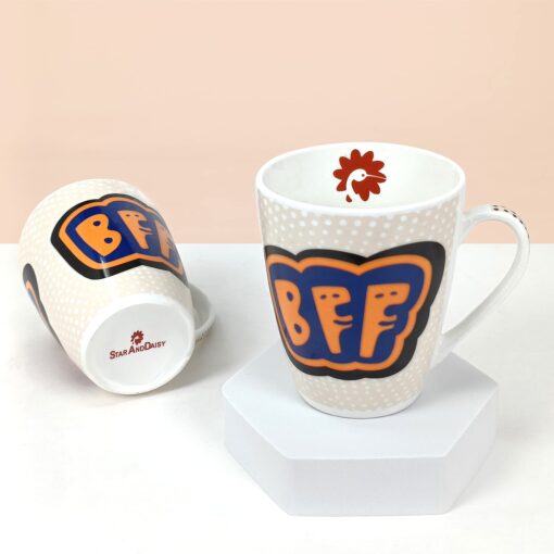 StarAndDaisy Coffee Mug Set of 2 | Dishwasher & Microwave Safe | Ceramic Bone China Cup to Gift to Best Friend | Ceramic Tea Coffee Milk Cups. (SND-MM-20) - Image 3