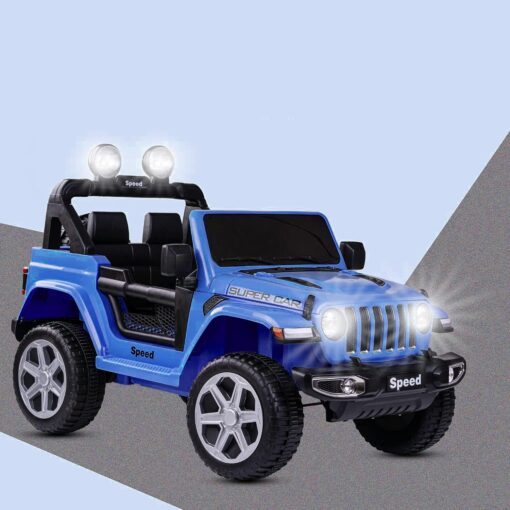StarAndDaisy Rechargeable Battery Operated Electric Kids Car Jeep with Light and Music - Blue - LFC-FT938 - Image 2