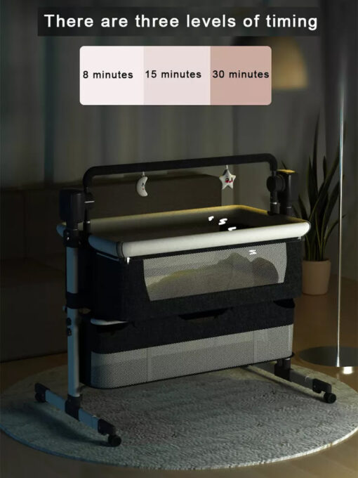 [Refurbished] StarAndDaisy Automatic Baby Cradle Swing Cot with Remote Control, Bluetooth and Music (Midnight Grey | EC01) - Image 16