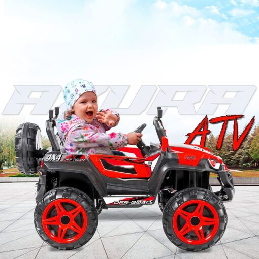 StarAndDaisy Jeep for Kids with Rechargeable Battery and Bluetooth & Music - Red | LFC-JK909 - Image 7