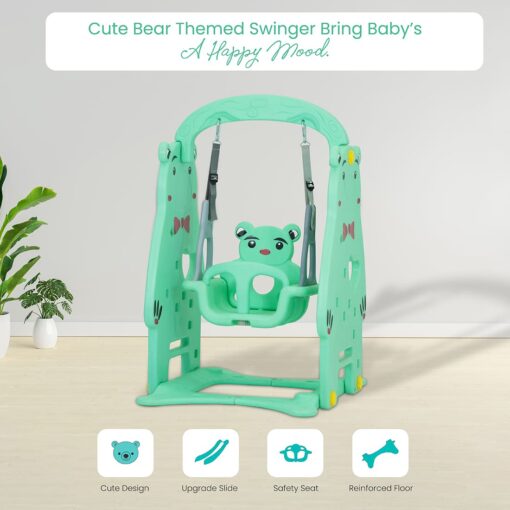 Swing for Kids - Indoor and Outdoor Swings and Slides Along with Basketball Ring Hoop - StarAndDaisy - Image 2