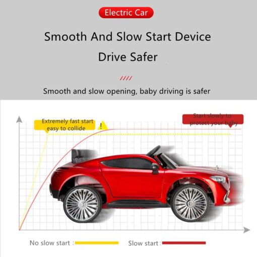 Ride-On Car For Kids With Parental Control | Classic Lights And Sound Effects (Red | LFC-1366RR) - Image 7