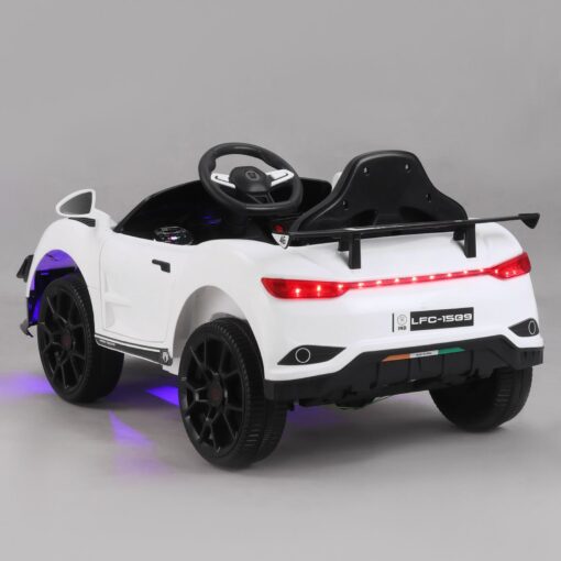 Battery Operated Ride On Car with Music & Lights (White | LFC-BDQ1589) - Image 3