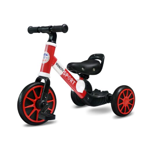 [Refurbished] StarAndDaisy Telescopic Design 2 in 1 Kids Bike with Detachable Pedals for Children 2 - 4 Years, Smart Kids Bicycle Trike (Red | Porsa)
