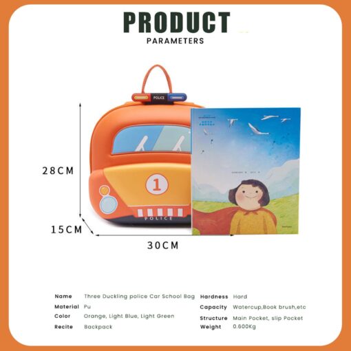 StarAndDaisy Police Joyride Kids Backpack (Orange) - Image 13