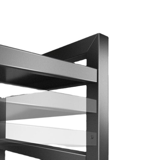 SND Home Expandable Metal Microwave Oven Rack and Toaster Stand Shelf with 3 Free Hooks - Kitchen Countertop Storage - Black - Image 7