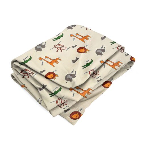 StarAndDaisy New Born Baby Soft Breathable Cotton Crib Sheet, Toddler Mattress Bed Sheets Set, Nursery Sheet for Standard Size Crib or Comfortable for Infants (Animal Print | Pack Of One | W-127cm H-178cm) - Image 9