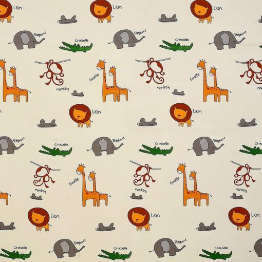 StarAndDaisy New Born Baby Soft Breathable Cotton Crib Sheet, Toddler Mattress Bed Sheets Set, Nursery Sheet for Standard Size Crib or Comfortable for Infants (Animal Print | Pack Of One | W-127cm H-178cm) - Image 4