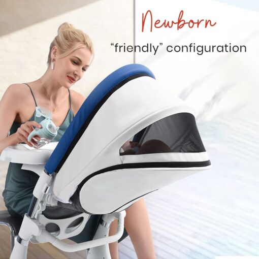 StarAndDaisy Exclusive Four in one Convertible High chair Can be used as a high chair/ Bassinet/Swing/walker with Music, Self-luminous Lights, and Futuristic Design, Ages 6 Months+ (Red) - Image 2