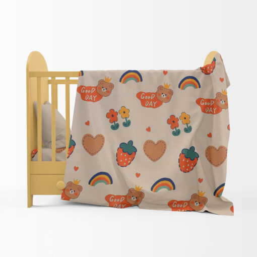 StarAndDaisy Baby Soft Breathable Cotton Crib Sheet - Toddler Mattress Bed Sheets Set, floral Print, Pack of 1 - W-127cm H-178cm - Image 3