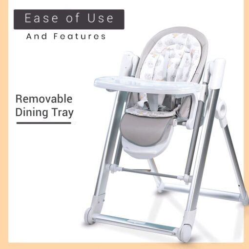 StarAndDaisy 2-in-1 Lynux High chair with Electric Swing Five Point safety seat belt |detachable tray |Adjustable Footrest| Foldable Scientific Design - Image 7