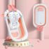 Smart Anti-Slip Collapsible Bathing Tub for Newborn With Temperature Meter, Soap Bar and Cushion for Newborn Toddler (Baby Pink | With Soap-Bar) - StarAndDaisy