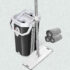Hands-Free Squeeze Microfiber Flat Spin Mop System 360 Flexible Head with Super-Absorbent Microfiber Pads Extended Stainless Steel Handle -Black White