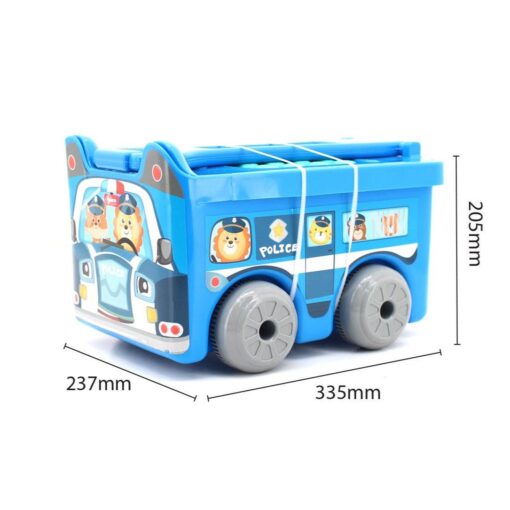 Sunta Toys Building Blocks Police Car 30 Pcs In Trolley Container, Entertaining and Educational Experience for Children, Aged 18 Months and Older - Image 2