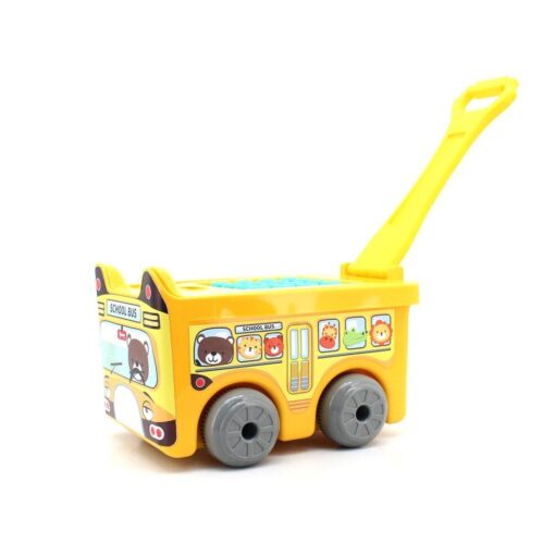 Sunta Toys Building Blocks School Bus 30 Pcs In Trolley Container, Entertaining and Educational Experience for Children, Aged 18 Months and Older - Image 2