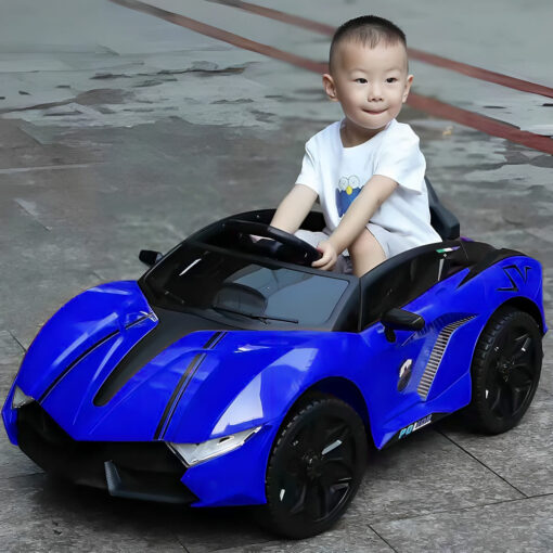 StarAndDaisy Electric Car for Kids with Rechargeable Battery with Music & Lights - Blue-LFC-HS901-P - Image 2