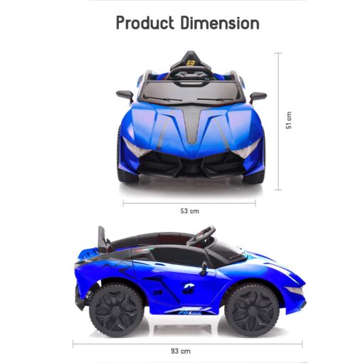 StarAndDaisy Electric Car for Kids with Rechargeable Battery with Music & Lights - Blue-LFC-HS901-P - Image 8