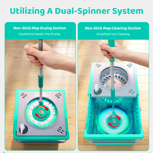 Spin Mop Tranformer-Green-Orange