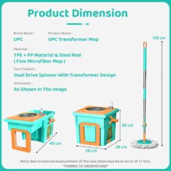 Spin Mop Tranformer-Green-Orange