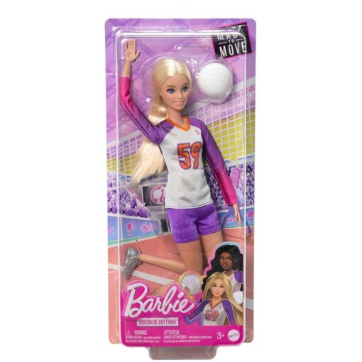 Barbie Made To Move Career Volleyball Player Doll HKT72 - Image 6