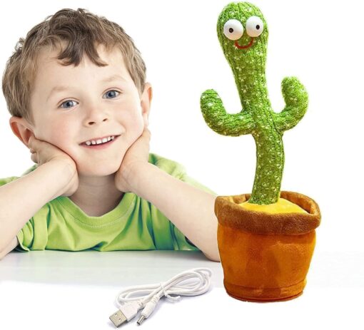 Talking Cactus for Baby and Kids - Recording Repeat Funny Toy for Children Playing, Dancing & Singing Education Gift for Toddlers - Image 5