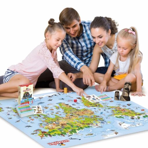 Unik Play Geografika World Map Board Game - Explore The World Fun and Educational Games For Boys and Girls Age 6-99 Years, 2-4 Players - Image 3