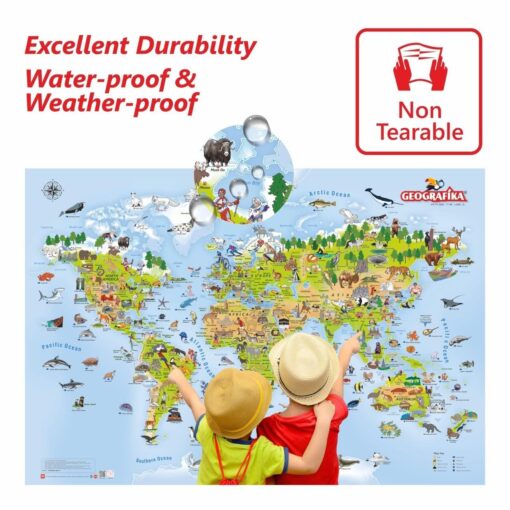 Unik Play Geografika World Map Board Game - Explore The World Fun and Educational Games For Boys and Girls Age 6-99 Years, 2-4 Players - Image 4