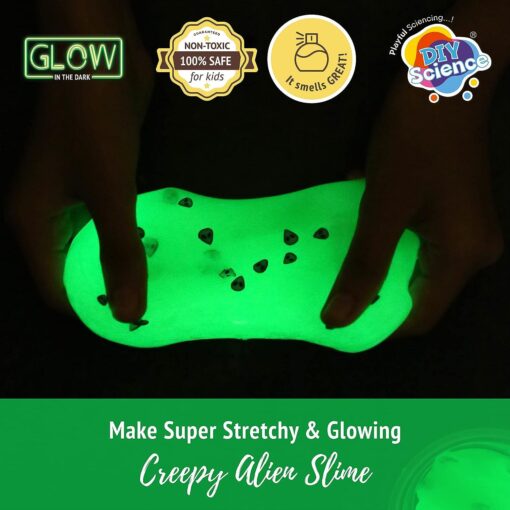 Diy Science Glow In The Dark Green Alien Slime KIt - Image 2