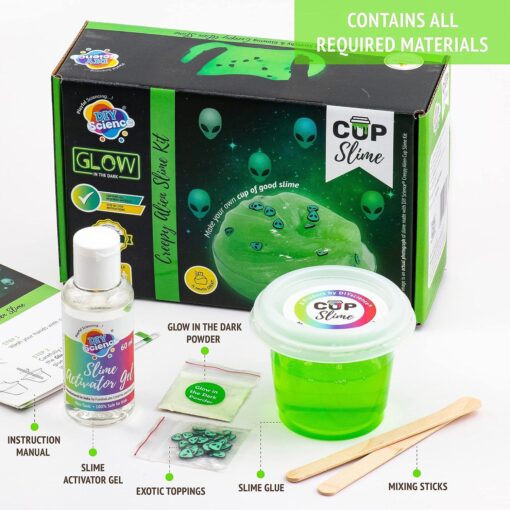 Diy Science Glow In The Dark Green Alien Slime KIt - Image 3