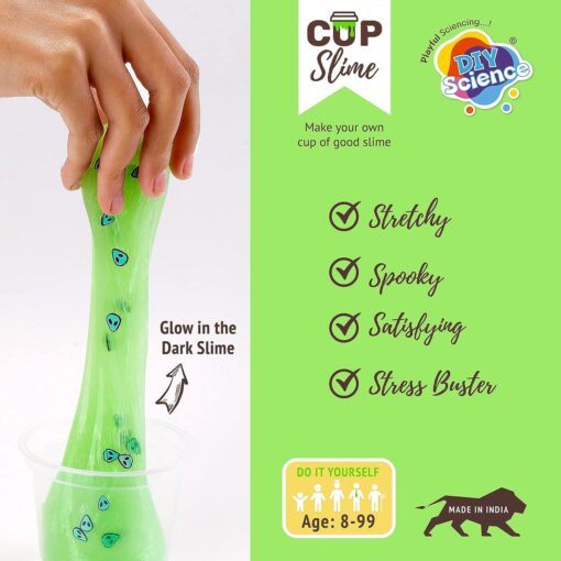 Diy Science Glow In The Dark Green Alien Slime KIt - Image 4