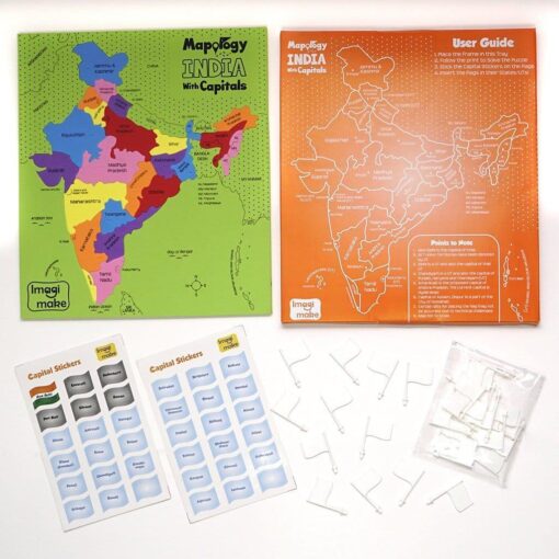 Imagimake Mapology India with State Capitals - Educational Toy and Learning Aid for Boys and Girls - Map Puzzle, Return Gift for Birthday, for Kids Age 5 and Above - Image 3