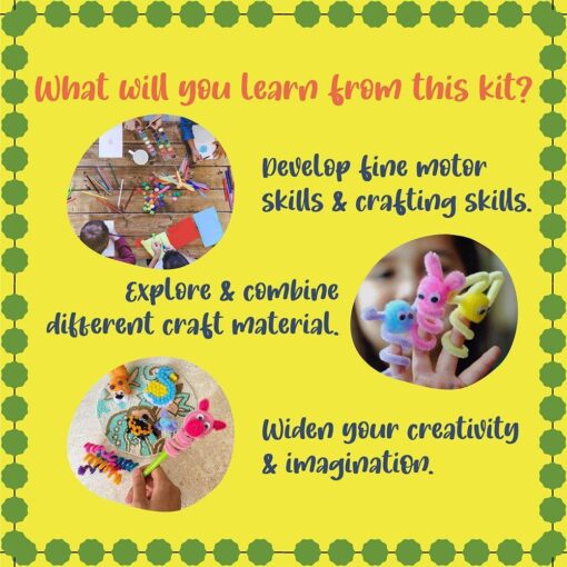 Kalakaram Pom Pom Crafts Kit - Image 4