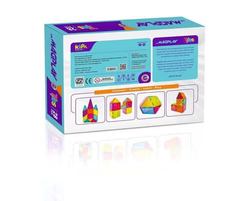 Kipa Magplay Magnetic Tiles with Storage Box and Backpack and Building Blocks Puzzle Set for Familyor Friends - Image 5