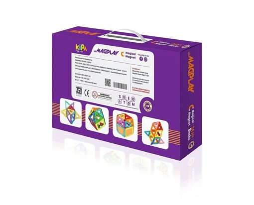 Kipa Gaming MagPlay Magnetic Blocks 24 pcs, Diy Kids Toy Set Building Educational Toys with Smart Outdoor Bag Pack for Kids, Children Magnetic Blocks for Kids Puzzle for Great Learning, (Multicolor) - Image 9