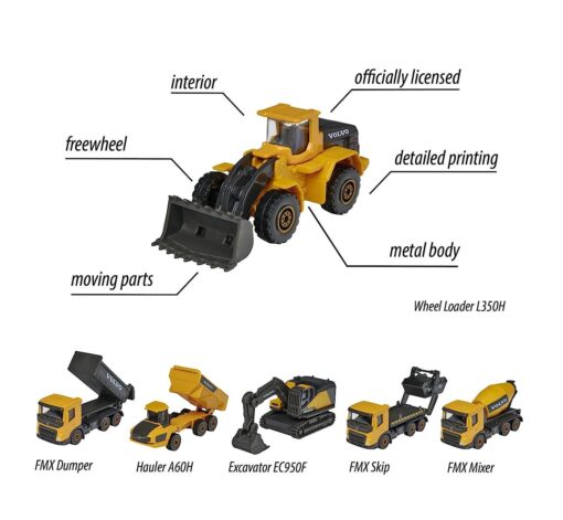 parts and features Majorette Volvo