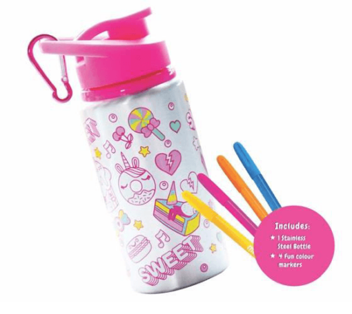 Mirada Cupcake Cool Girl Bottle - Mirada Color Your Own Cupcake Bottle, Ideal Gift Set for Boys & Girls, Age 6+ - Image 2