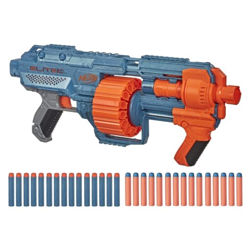 Nerf Elite 2.0 Shockwave Rd-15 Toy Blaster & Nerf Alpha Strike Fang Qs-4 Toy Blaster