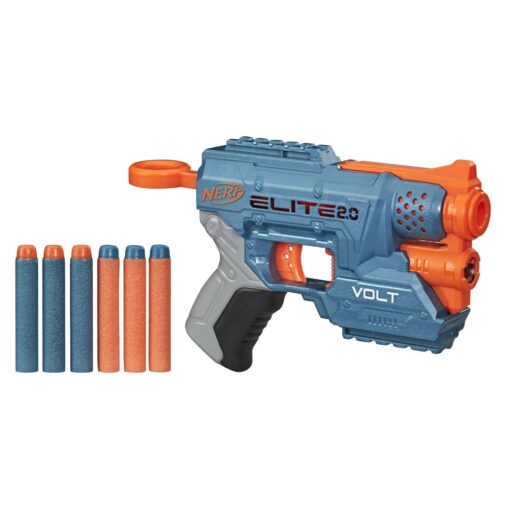 Nerf Elite 2.0 Volt SD-1, Blaster - 6 Official Nerf Darts, Light Beam Targeting, 2-Dart Storage, 2 Tactical Rails