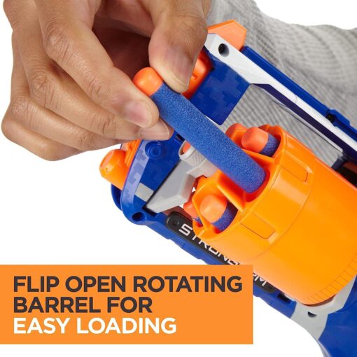Nerf N Strike Elite Strongarm Toy Blaster with Rotating Barrel, Slam Fire and 6 Official Elite Darts, Toys for Kids and Adults, Boys and Girls, Outdoor Toys - Image 4